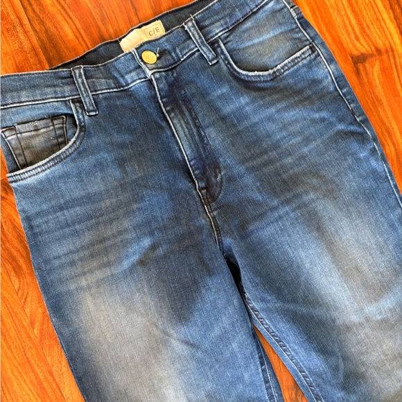 Current Elliott The Navigator Dark Wash Wide Leg Denim Jeans 29 Women’s Size 6 8 - Picture 4 of 8